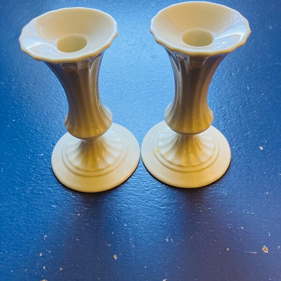 Lenox Candlestick Holders, Set of 2 - Picture 1 of 4